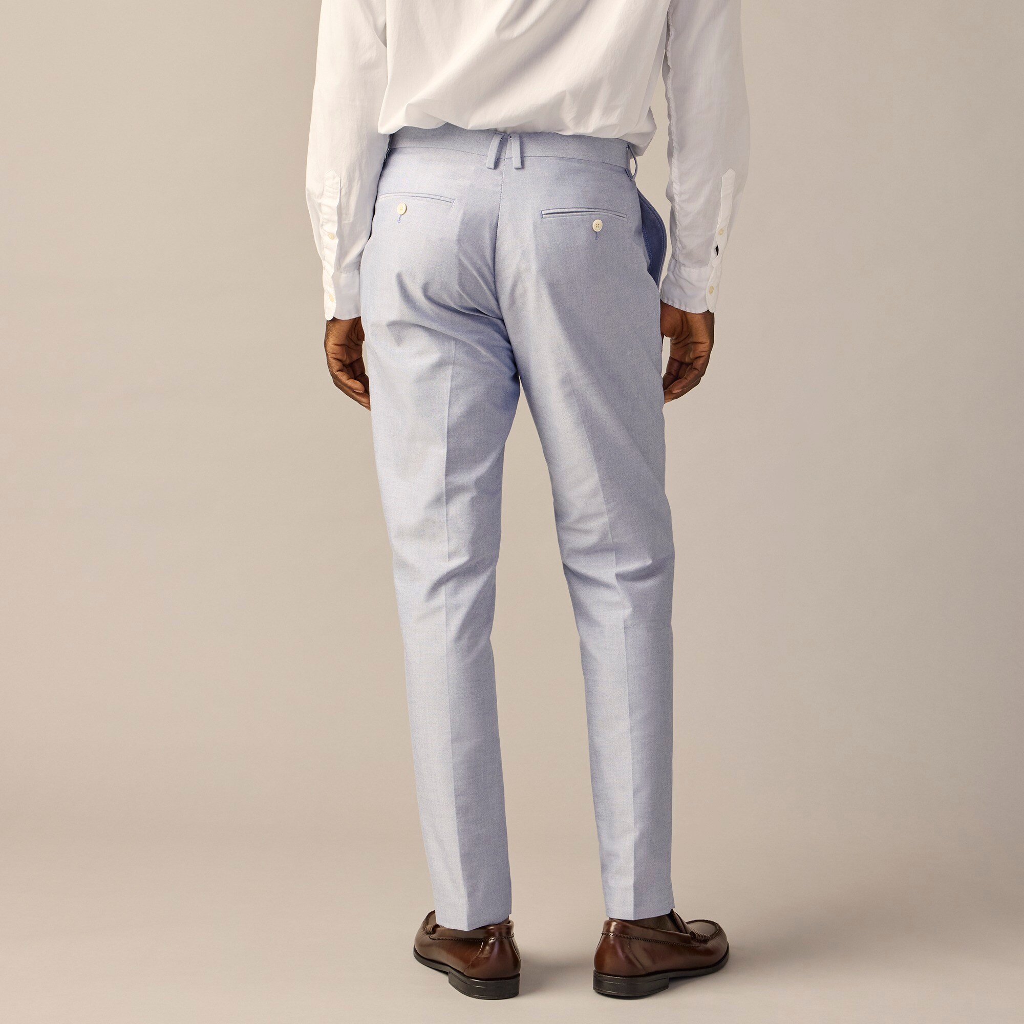 Crosby Classic-fit suit pant in Portuguese cotton oxford