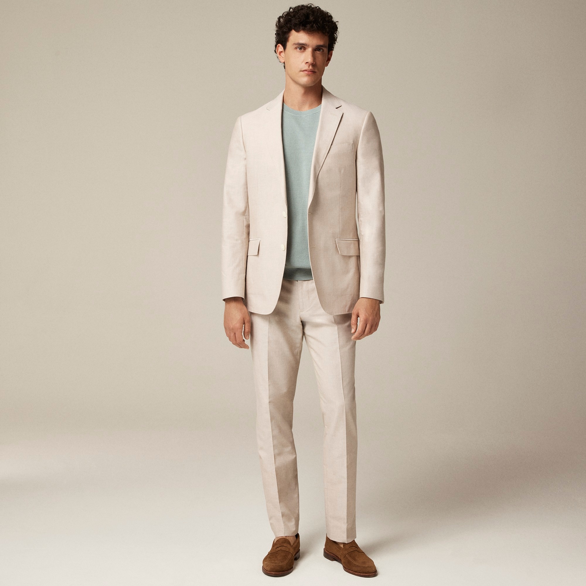Ludlow Slim-fit suit jacket in Portuguese cotton oxford