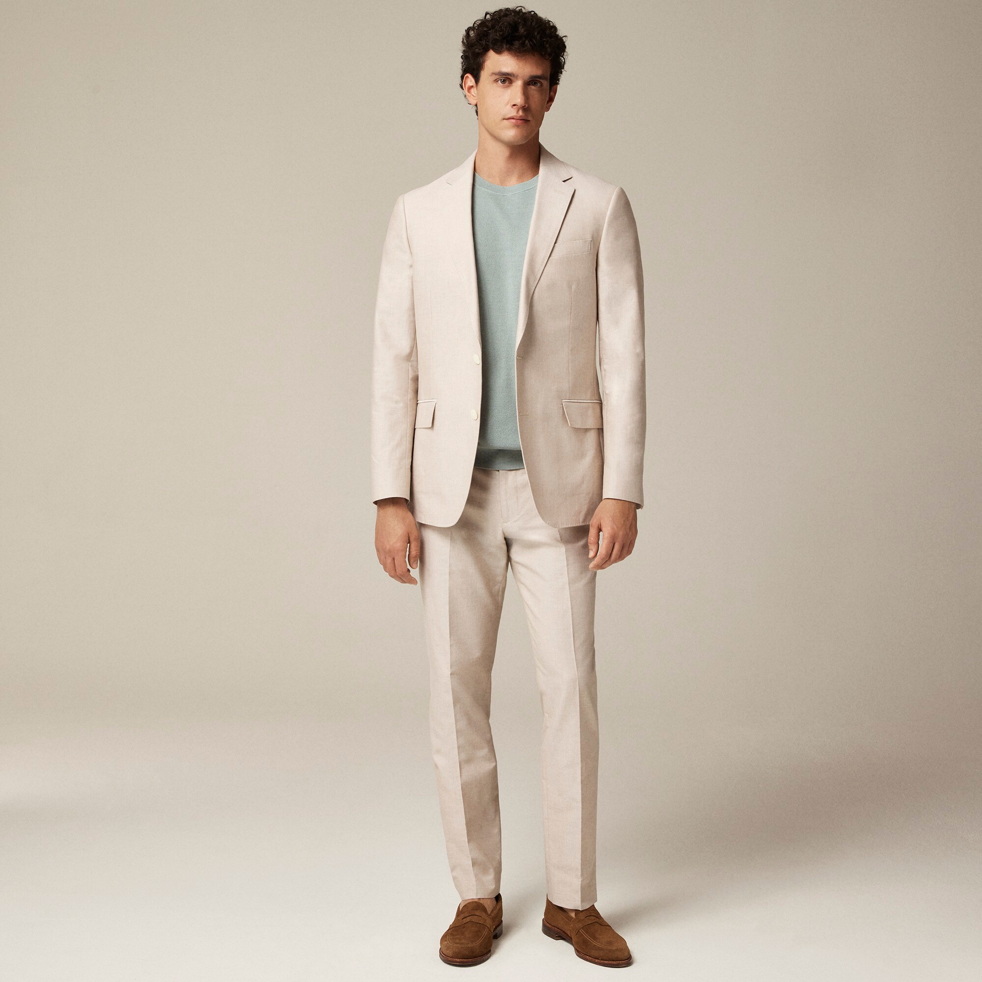 Ludlow Slim-fit suit jacket in Portuguese cotton oxford