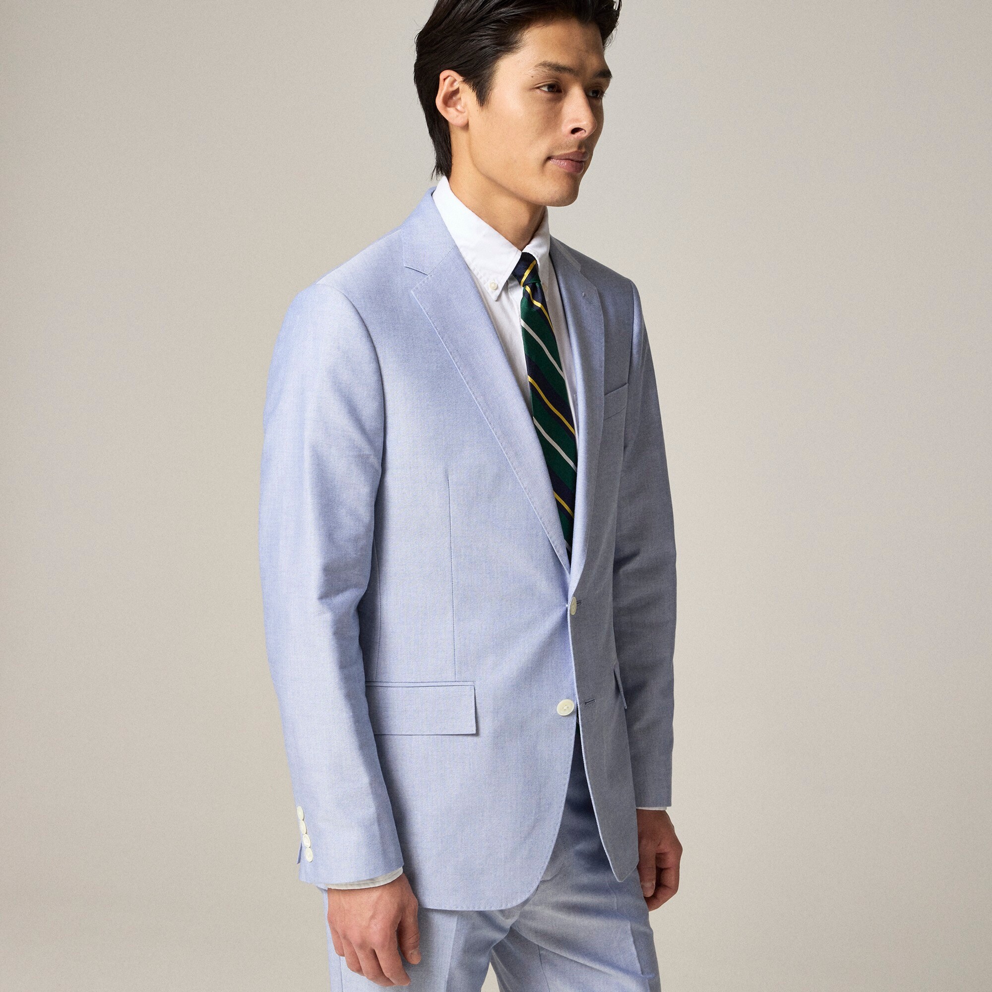 Ludlow Slim-fit suit jacket in Portuguese cotton oxford