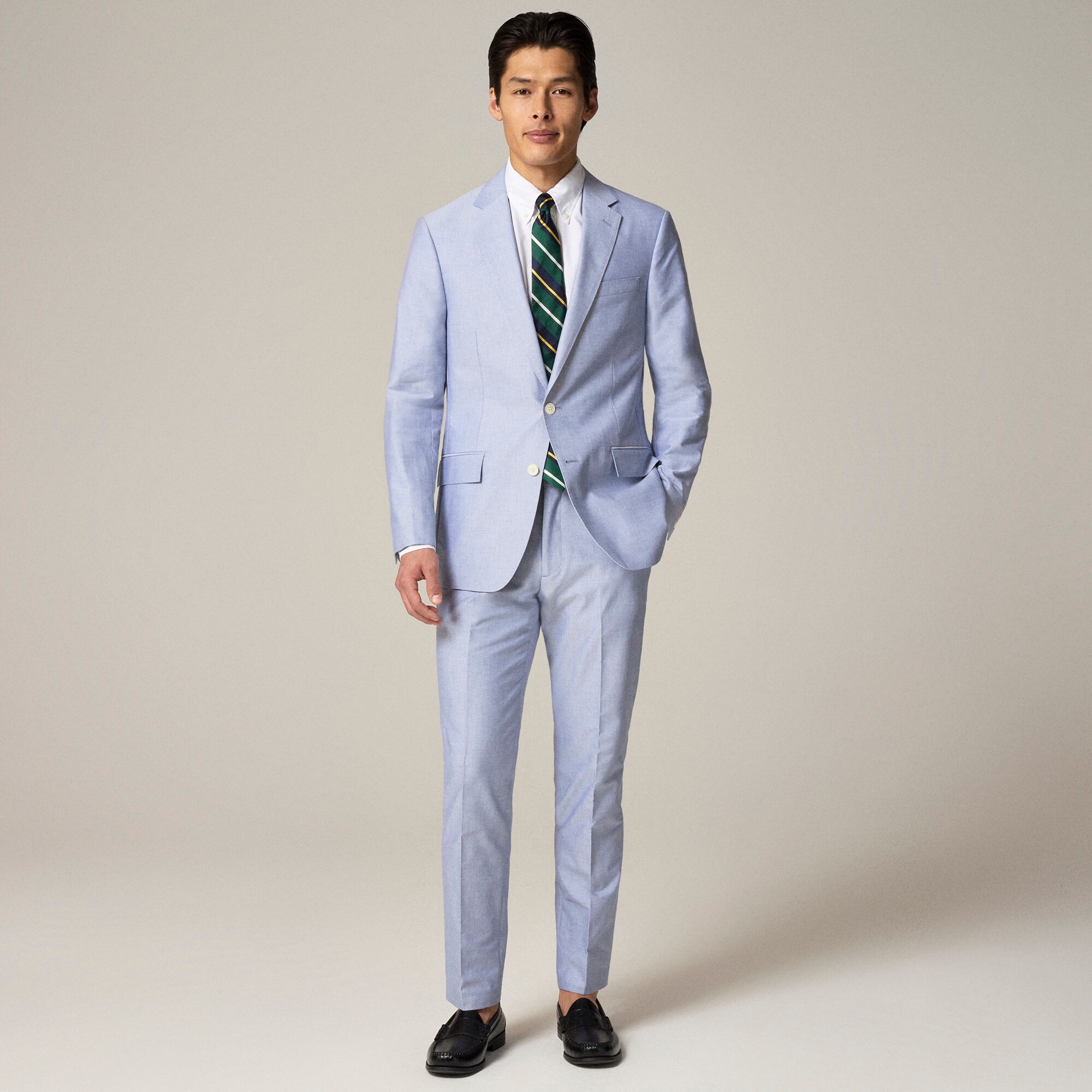  Ludlow Slim-fit suit jacket in Portuguese cotton oxford