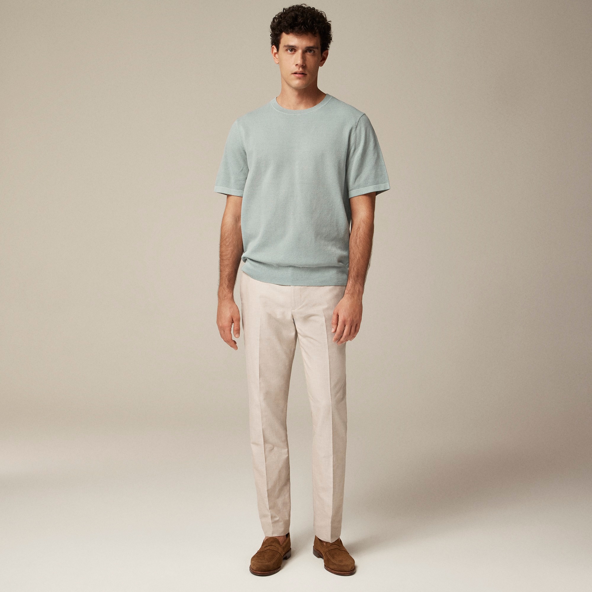 Ludlow Slim-fit suit pant in Portuguese cotton oxford