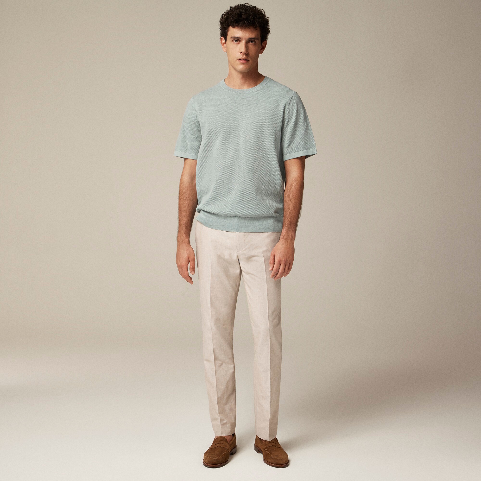 Ludlow Slim-fit suit pant in Portuguese cotton oxford