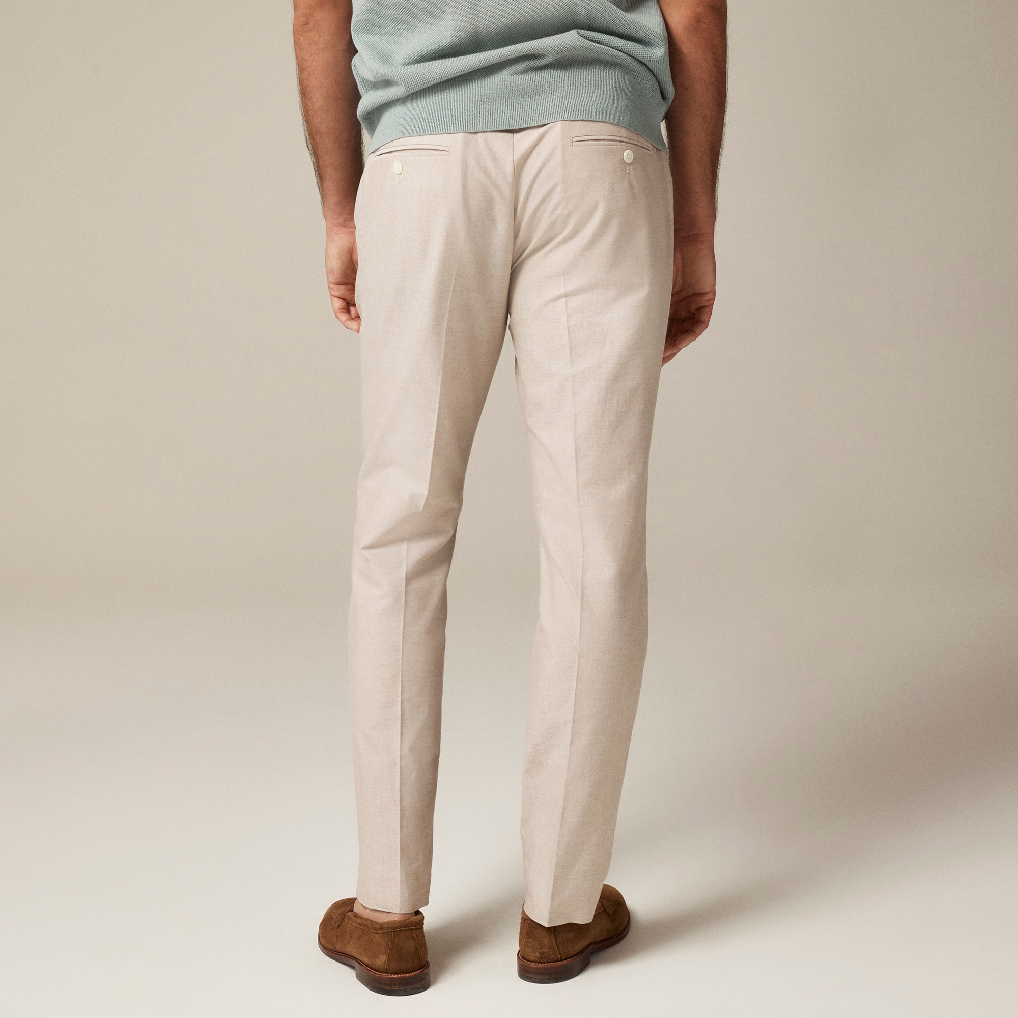 Ludlow Slim-fit suit pant in Portuguese cotton oxford