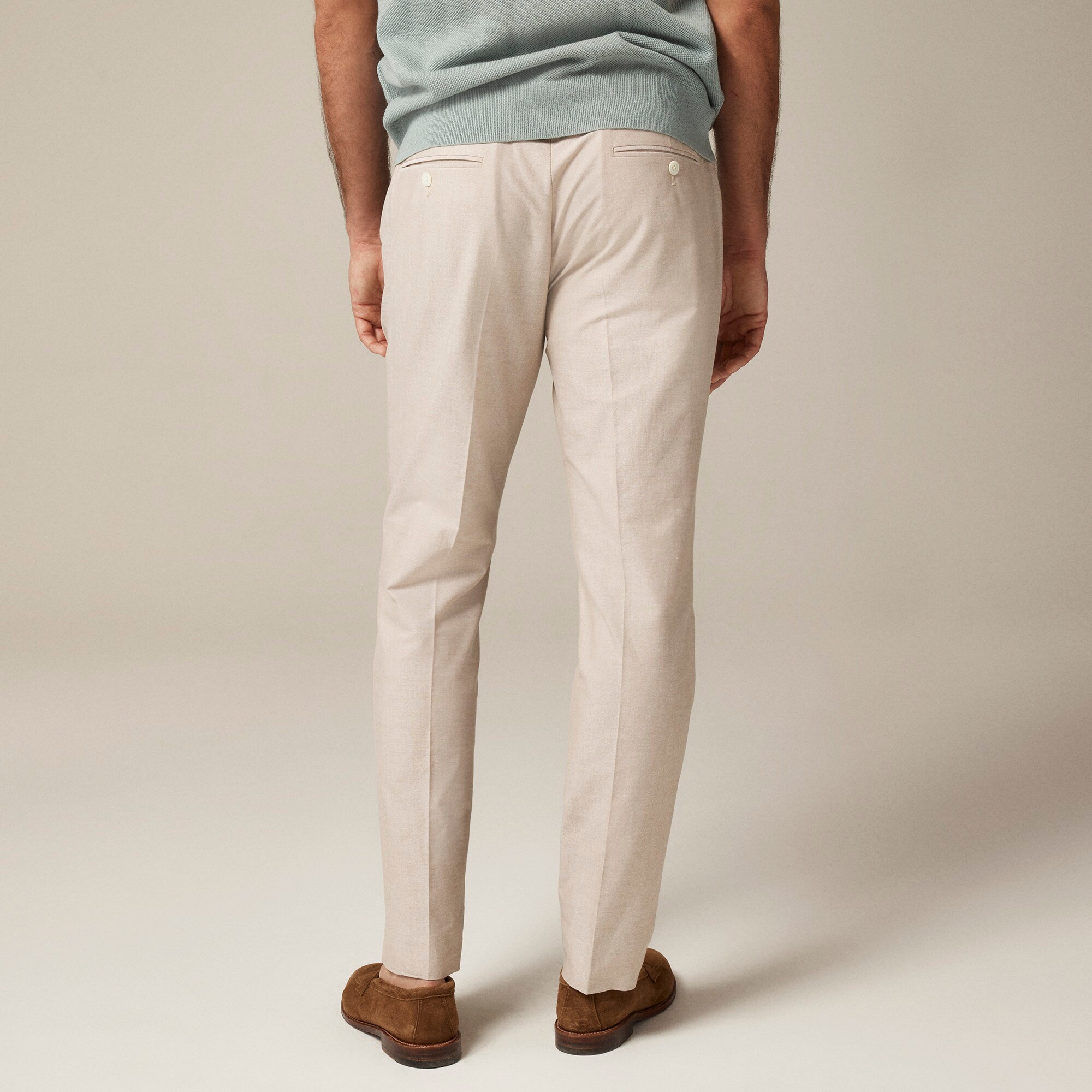 Ludlow Slim-fit suit pant in Portuguese cotton oxford