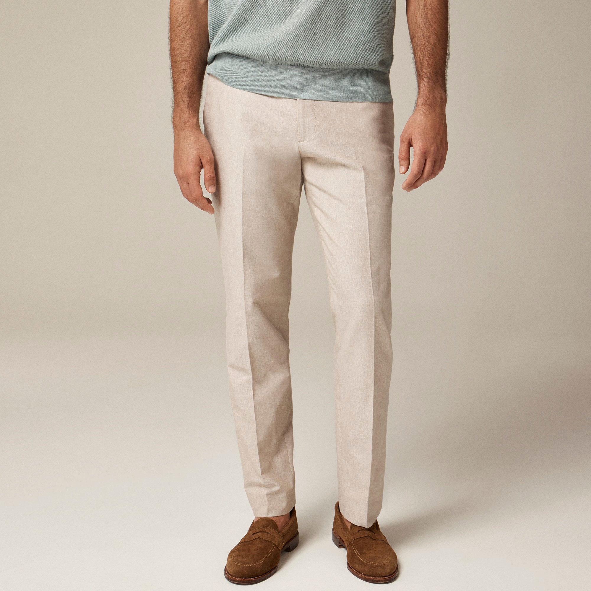 Ludlow Slim-fit suit pant in Portuguese cotton oxford