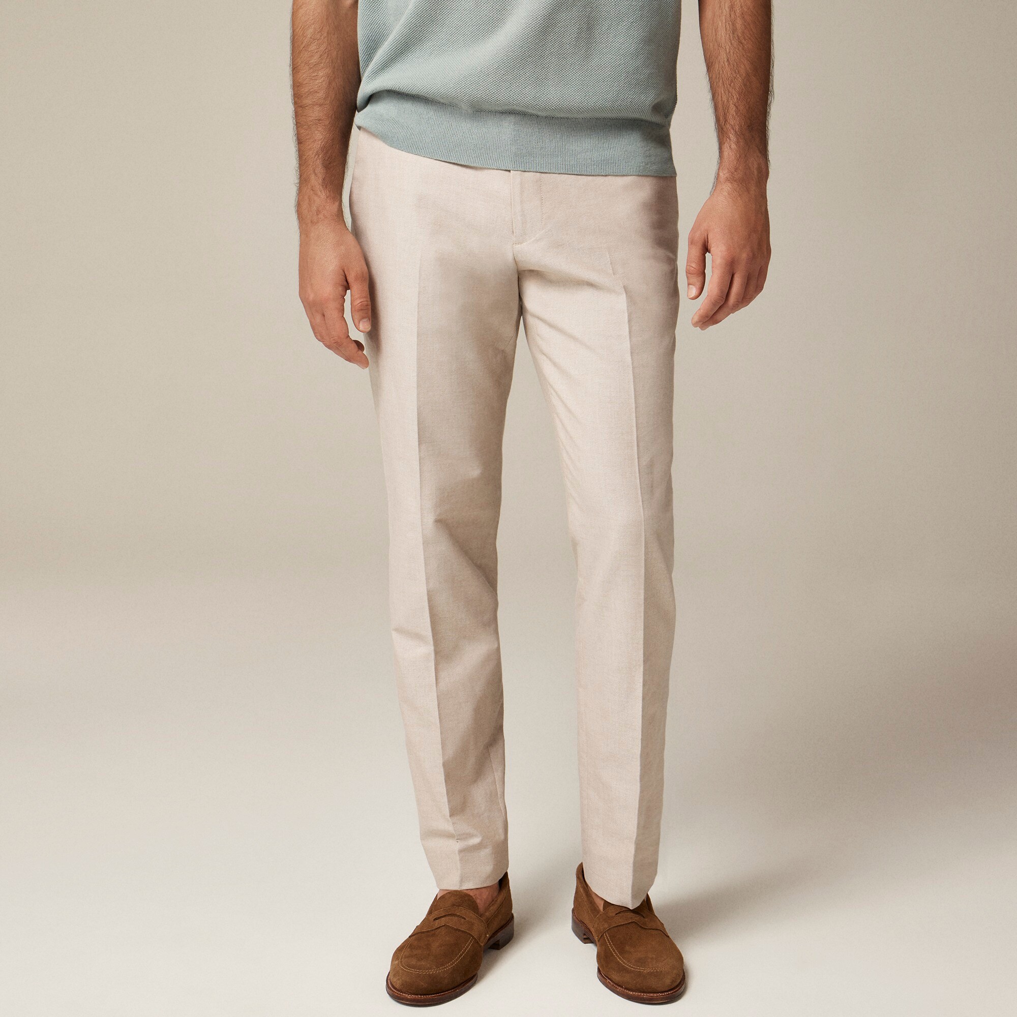 Ludlow Slim-fit suit pant in Portuguese cotton oxford