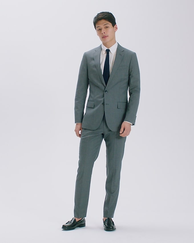 Ludlow Slim-fit suit pant in Portuguese cotton oxford