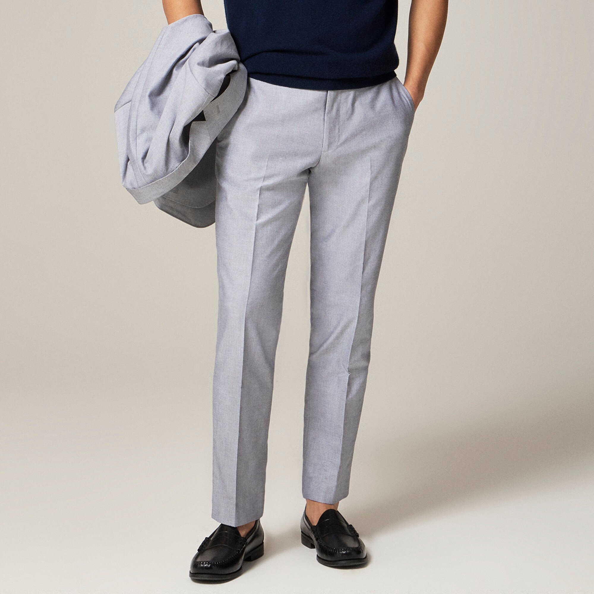 mens Ludlow Slim-fit suit pant in Portuguese cotton oxford