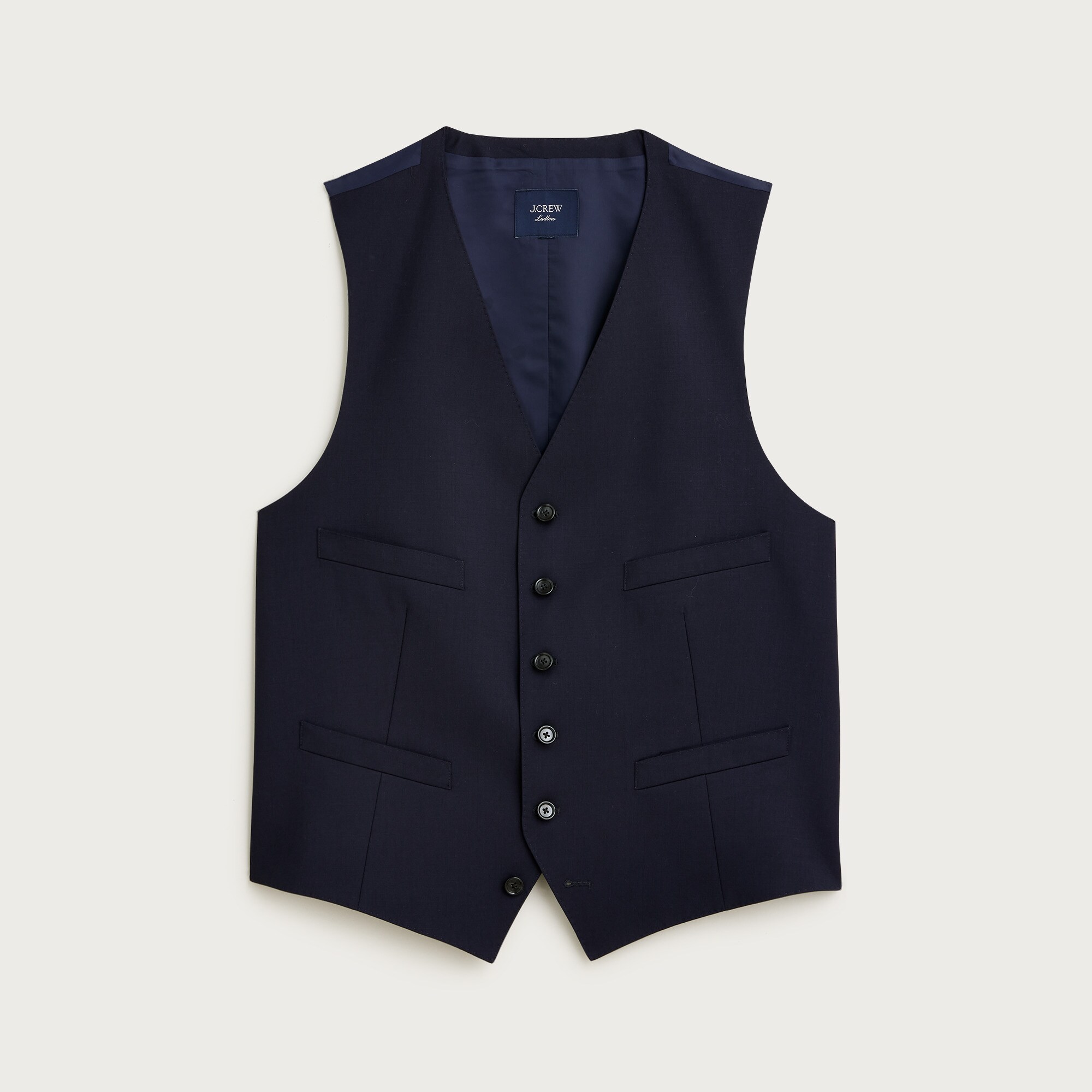 Ludlow Slim-fit tuxedo vest in Italian wool