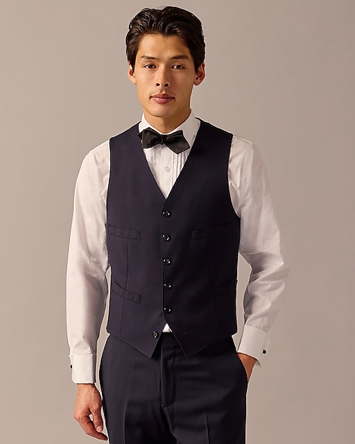 mens Ludlow Slim-fit tuxedo vest in Italian wool