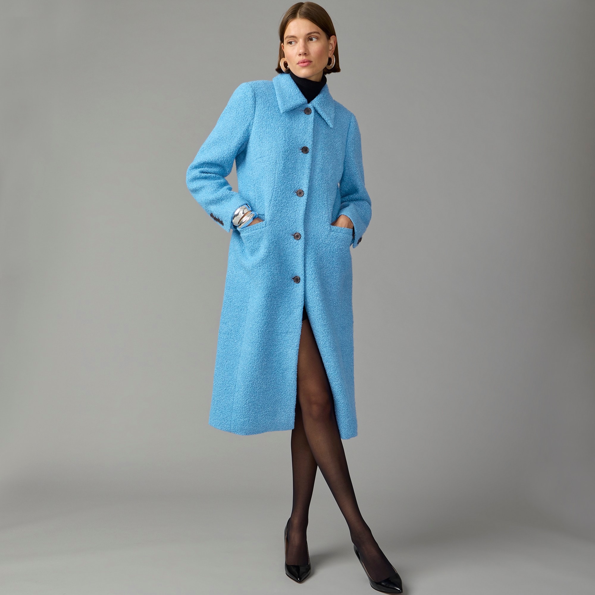 J.Crew: Collection A-line Topcoat In Italian Wool-bouclé Blend For Women