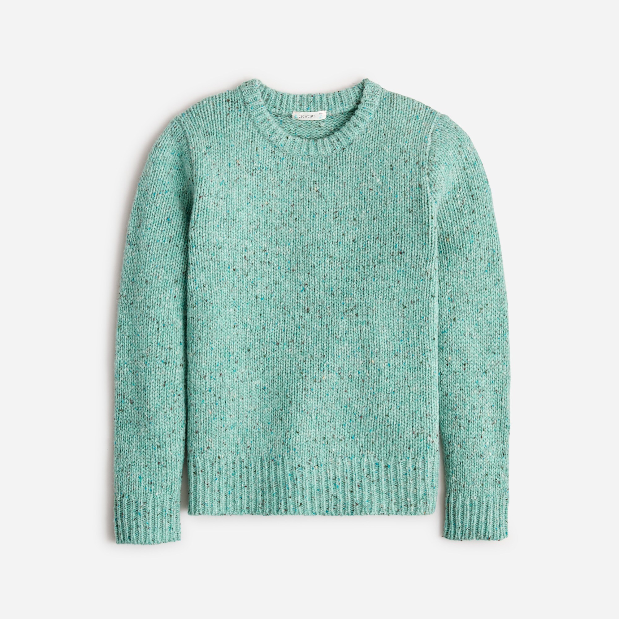 Kids' crewneck sweater in donegal-inspired wool blend