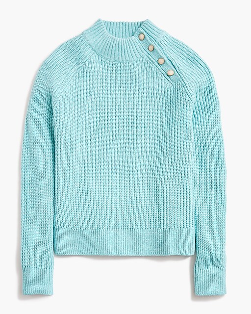  Cotton-blend mockneck sweater