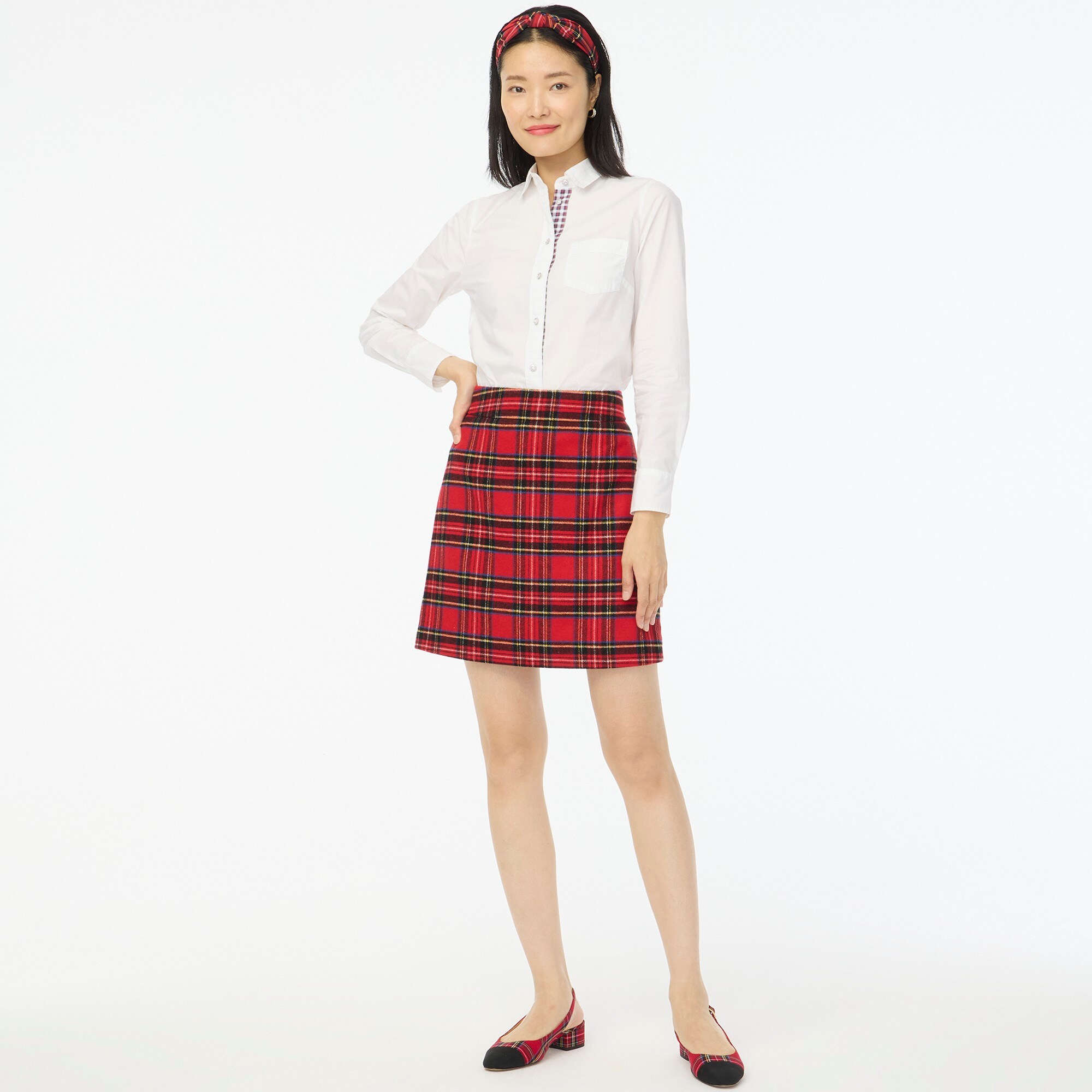 womens Tartan A-line skirt