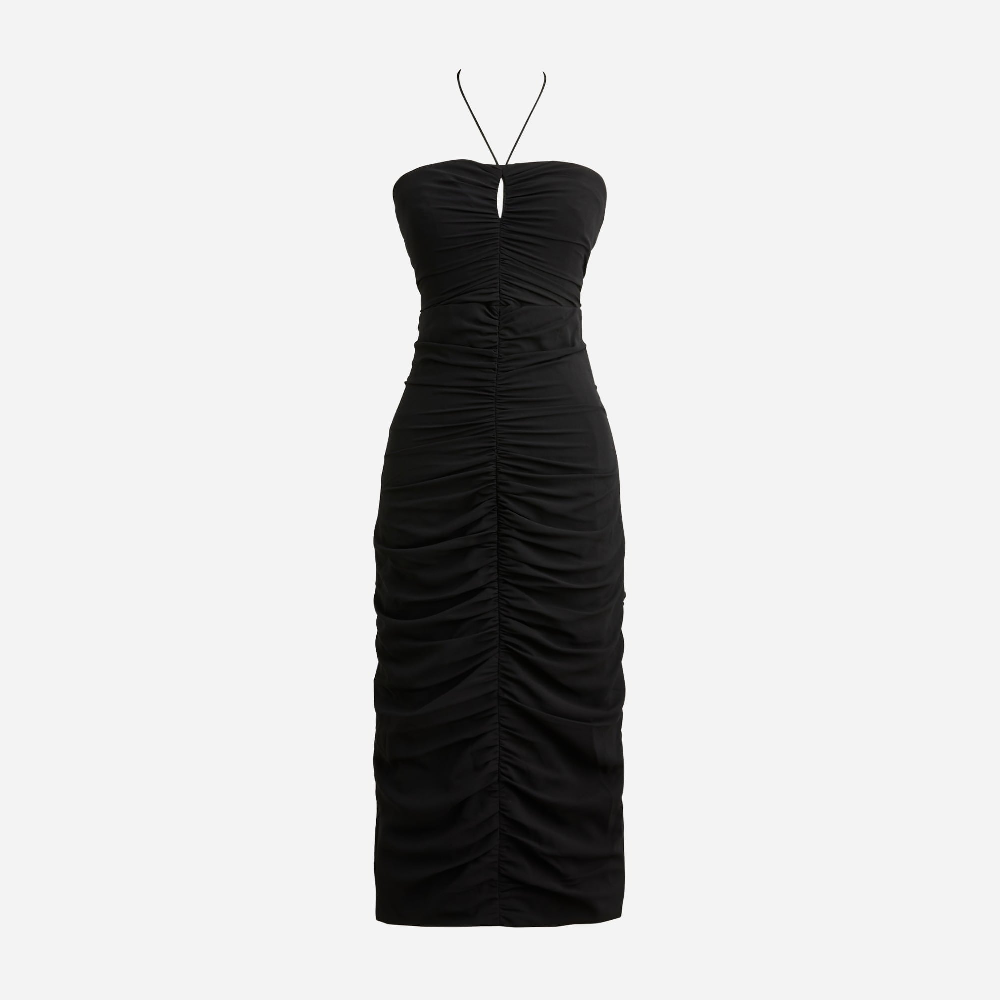black dress no sleeves Sweetest Sin Black Satin Mini Dress | Detachable Sleeves main image 0