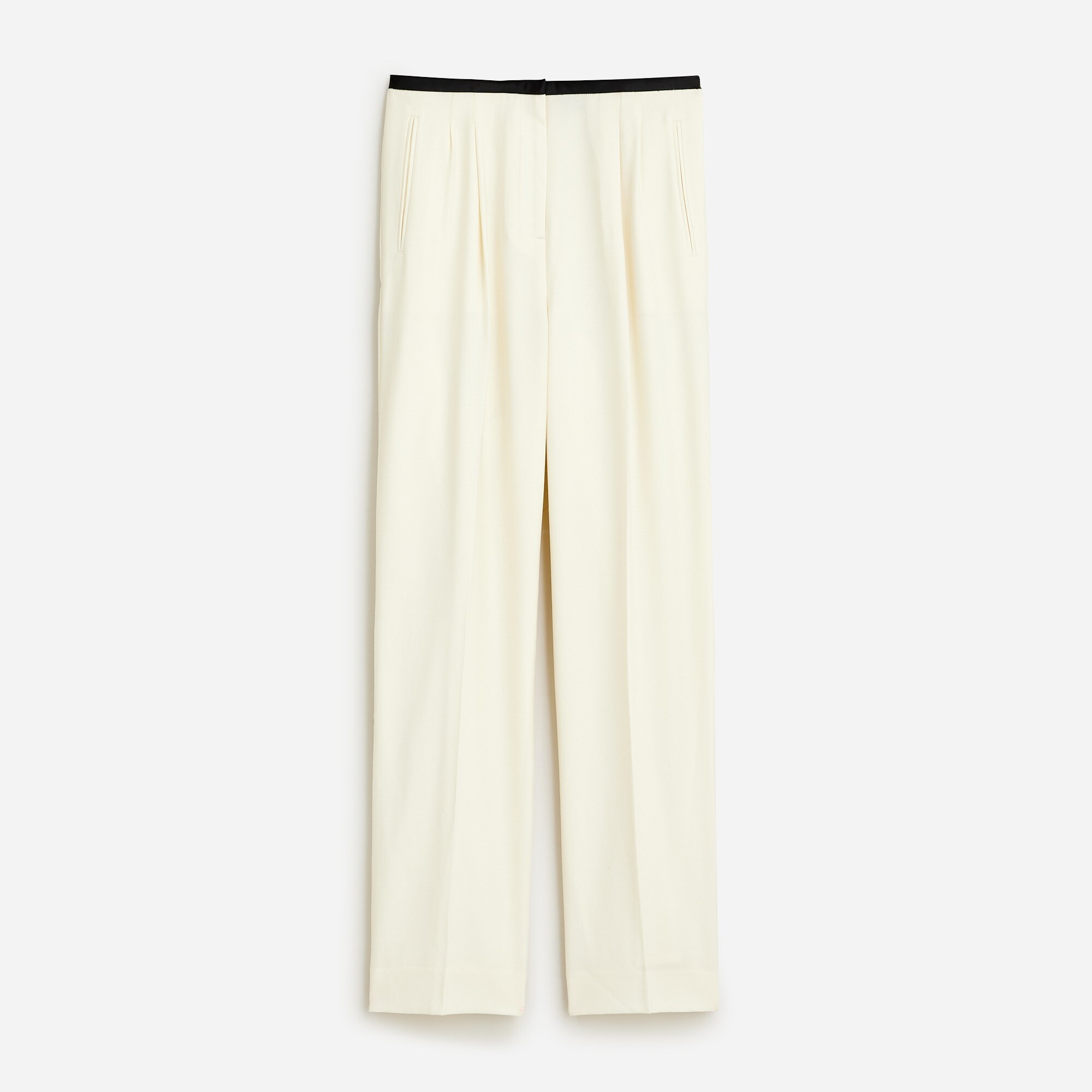  Collection pleated wide-leg tuxedo pant in Italian wool