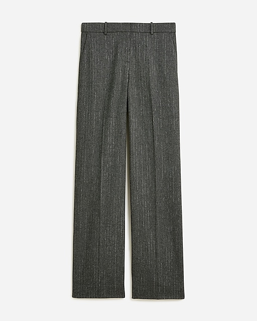  Collection full-length Sydney wide-leg pant in pinstripe Italian wool blend with Lurex&reg; metallic threads
