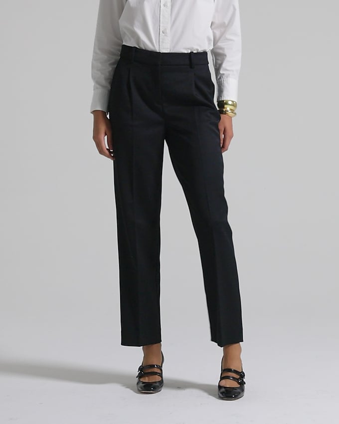 Tall straight-leg essential pant in wool blend