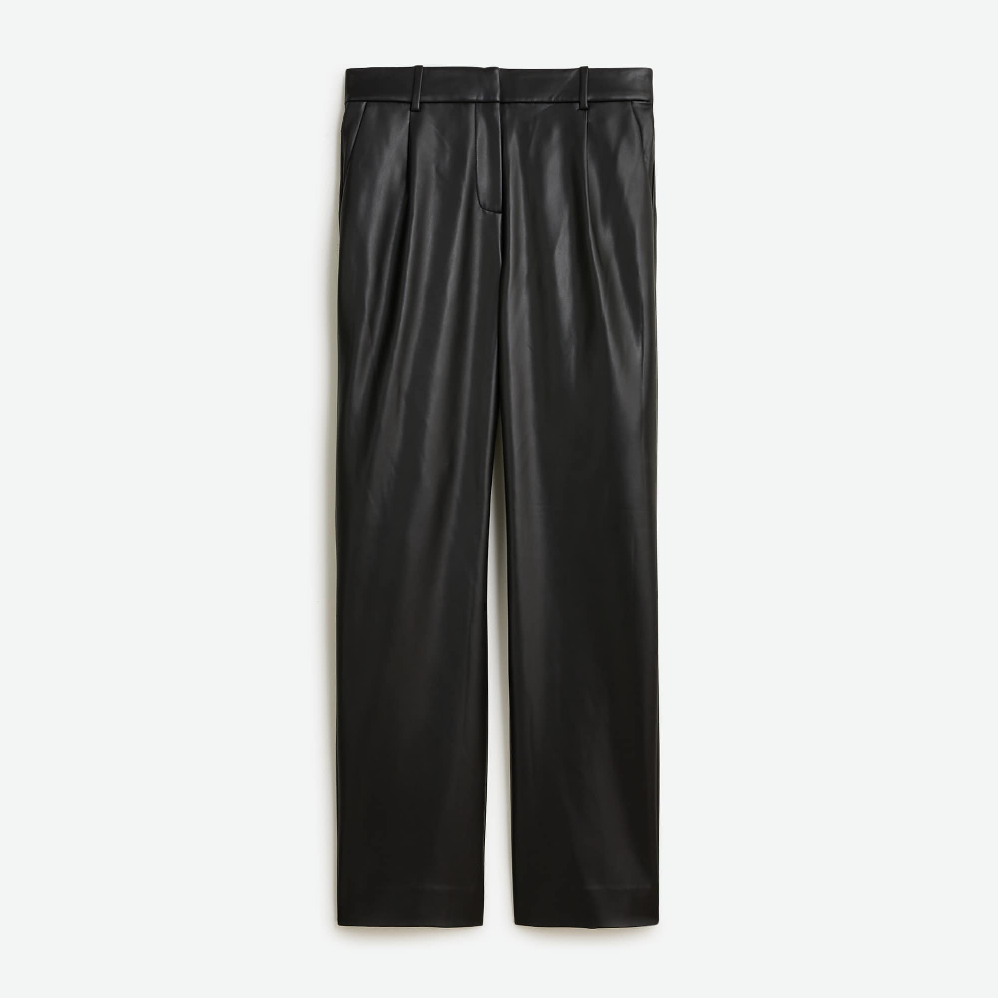  Straight-leg essential pant in faux leather