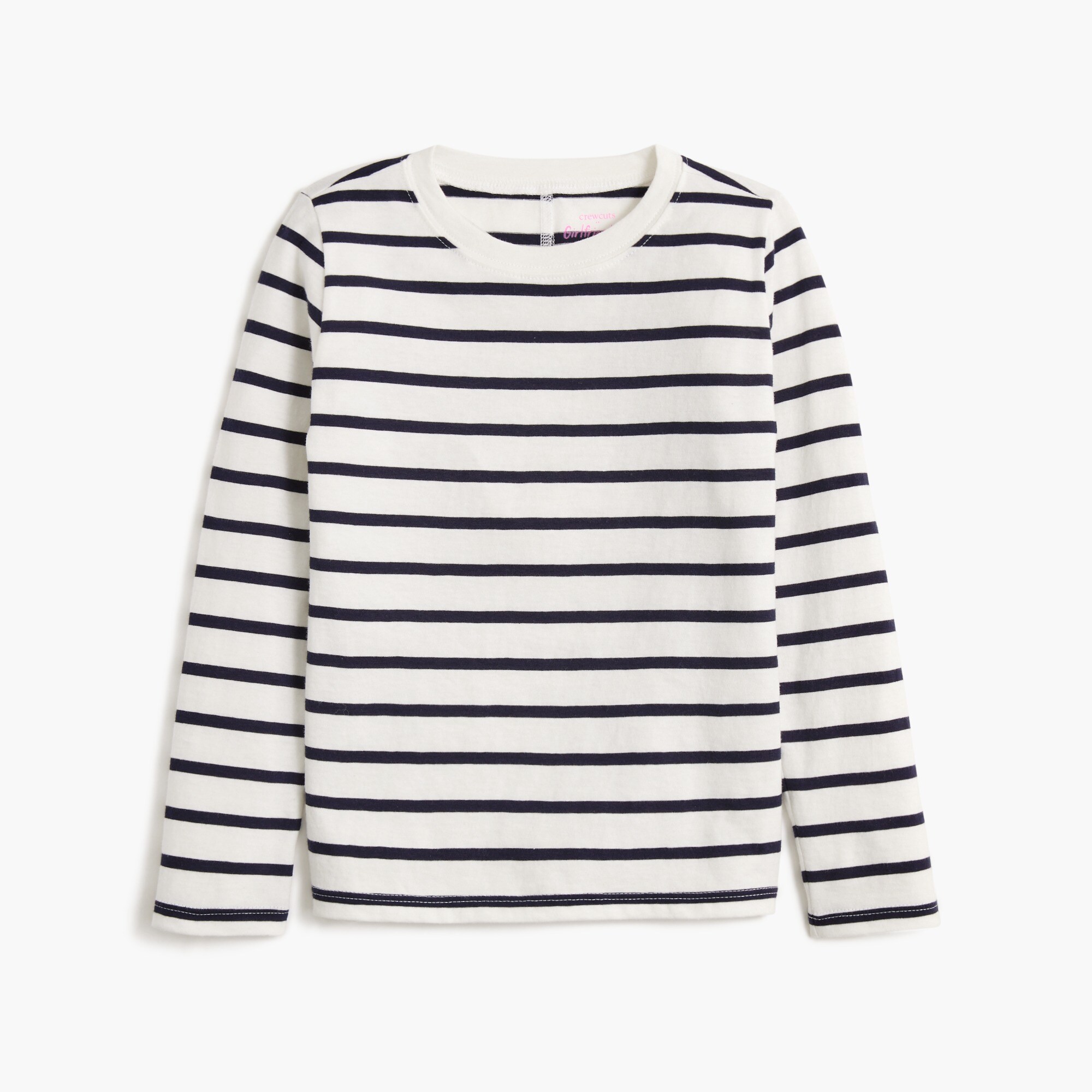 Girls' striped girlfriend tee