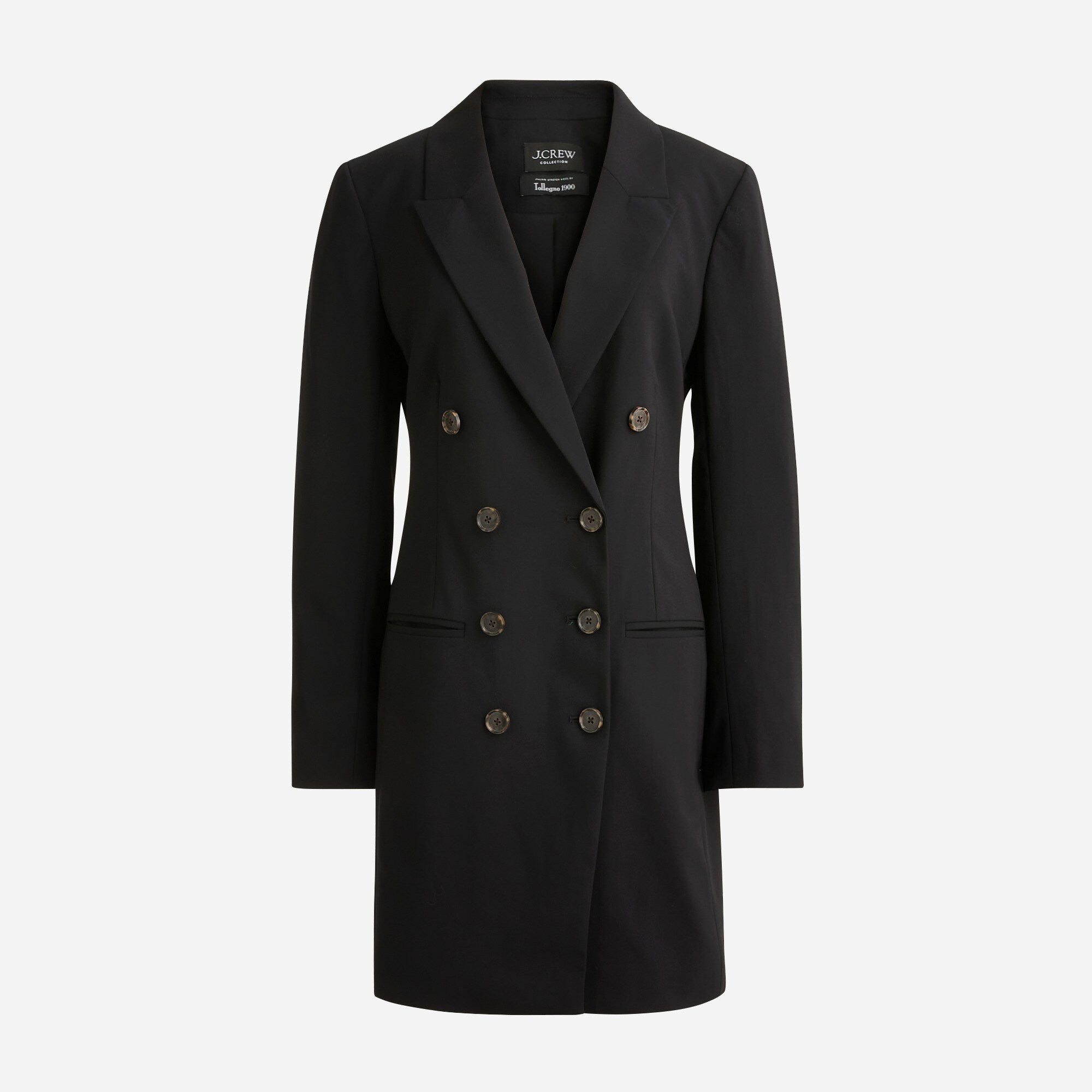 Collection double-breasted blazer-dress in Italian stretch wool blend