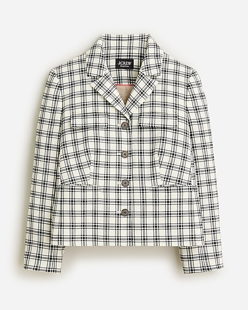  Collection blazer-jacket in plaid Italian city wool blend