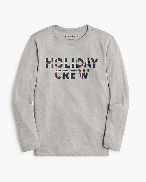  Boys' &quot;holiday crew&quot; graphic tee