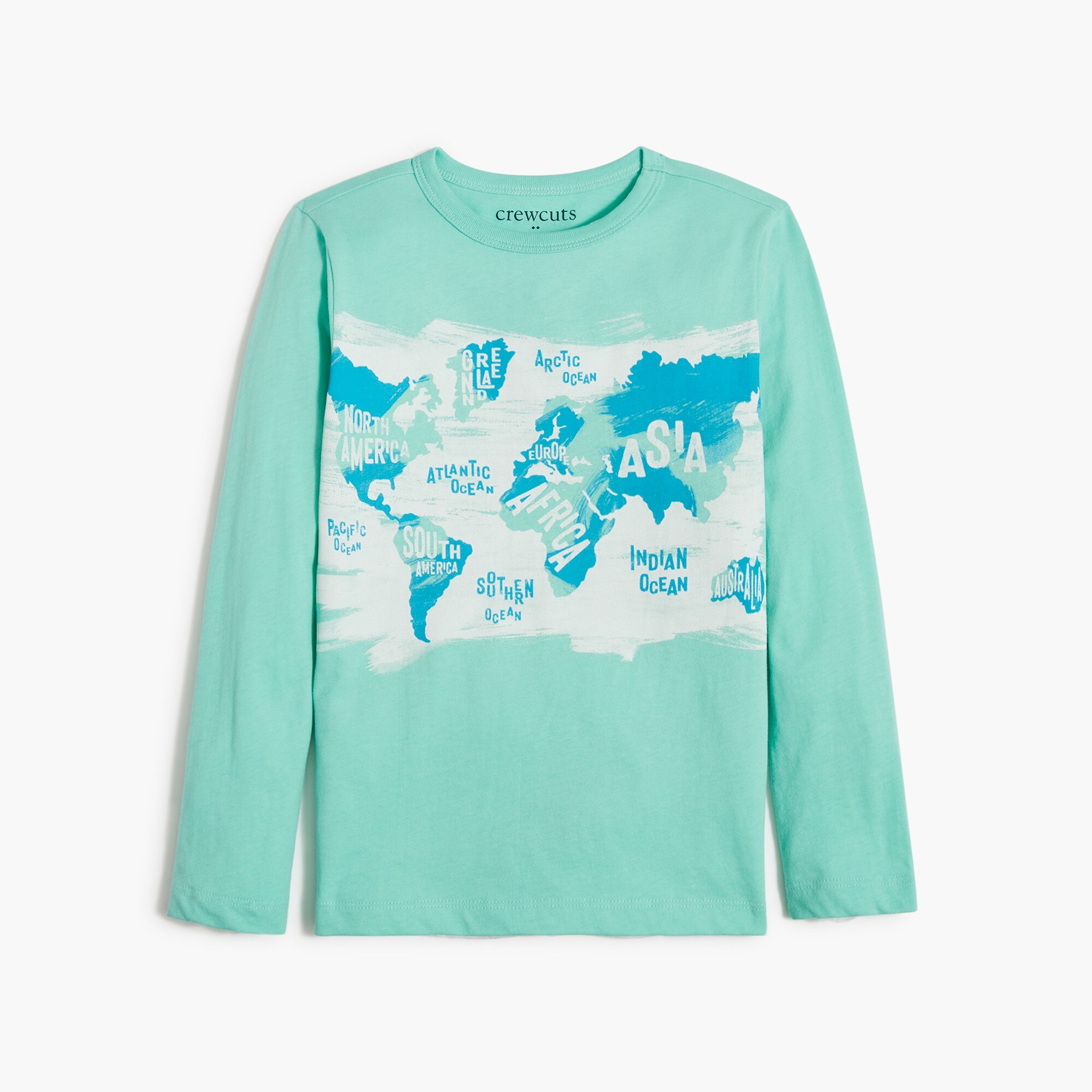 boys' world map graphic tee for boys