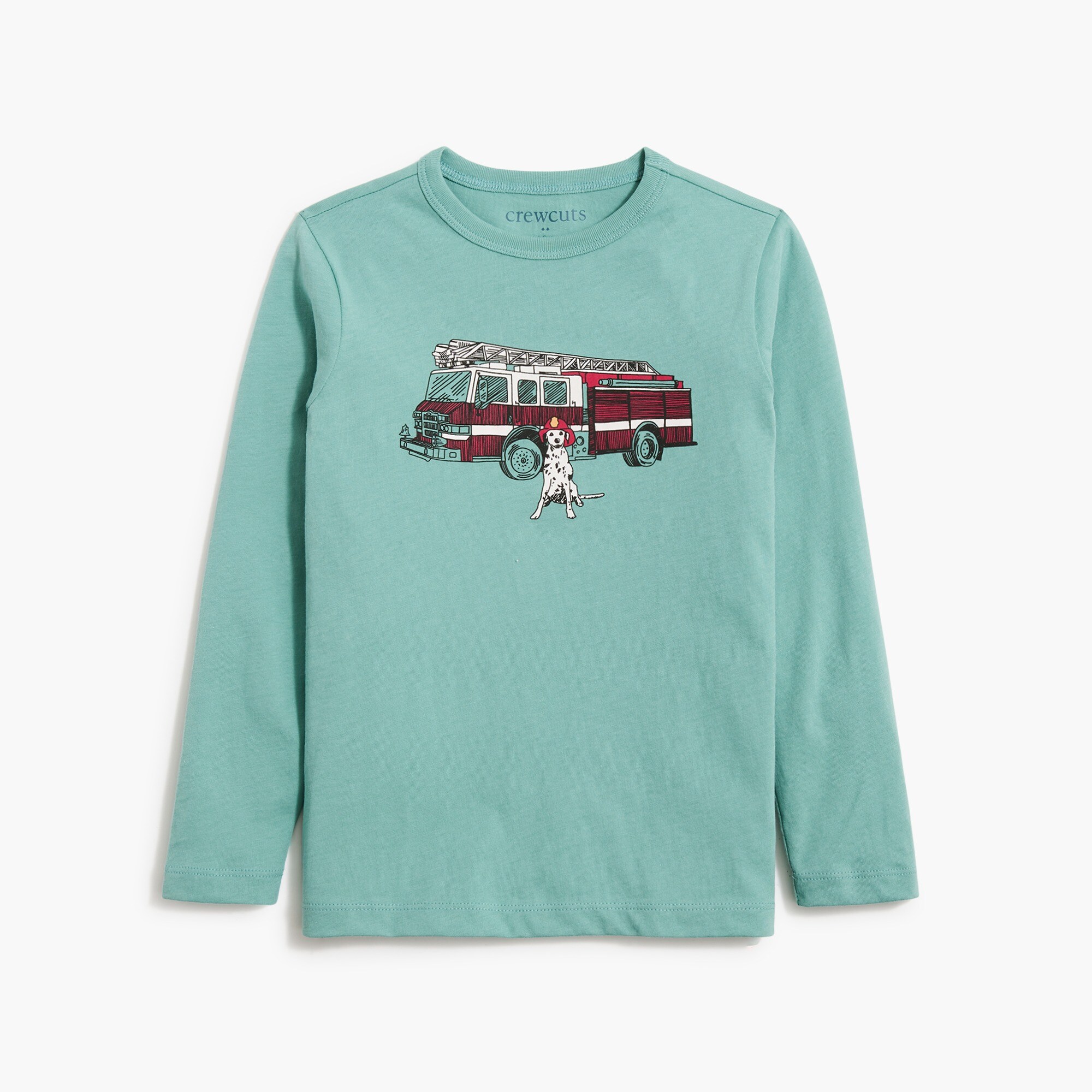 boys' fire truck dog graphic tee for boys