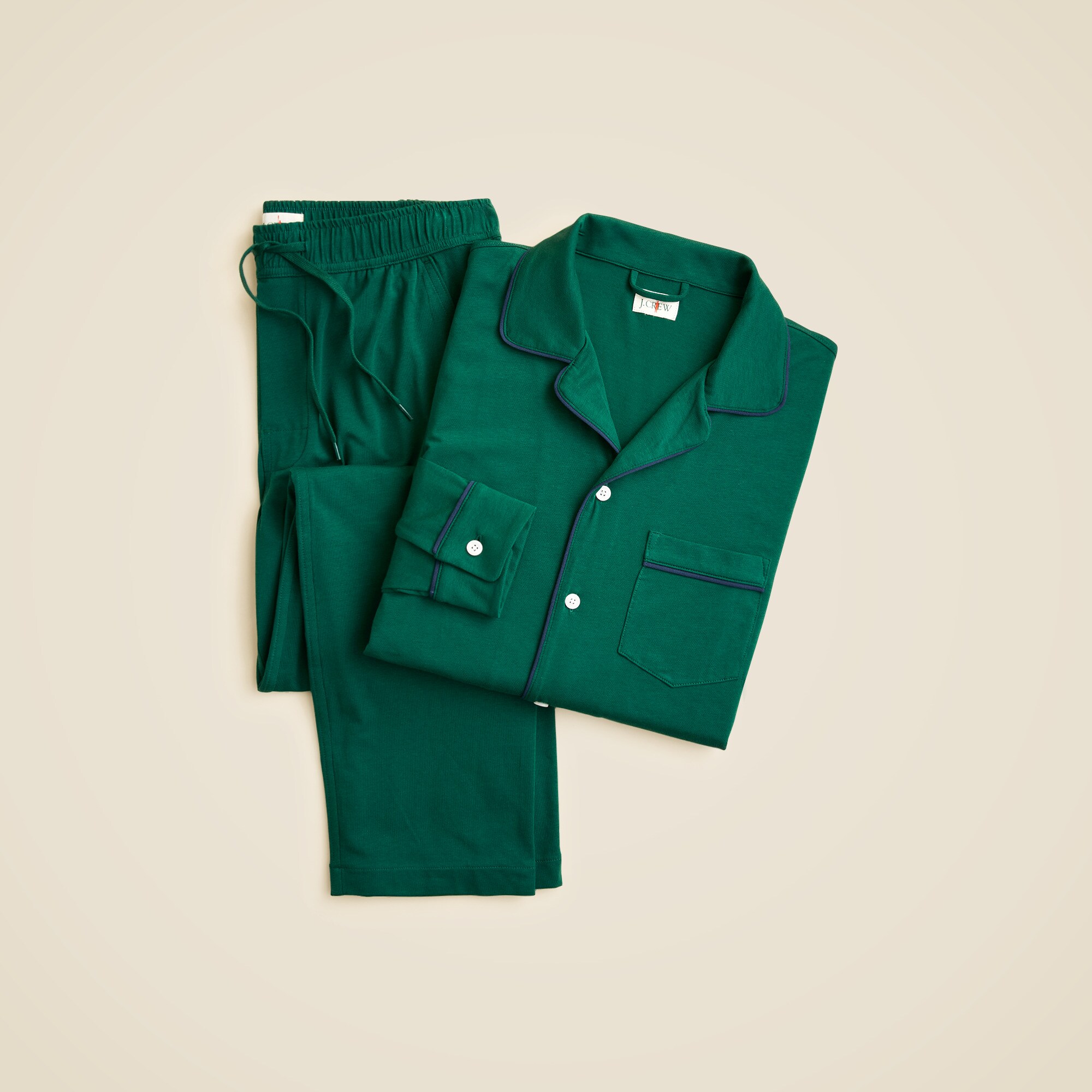 Pajama set in cotton-blend jersey