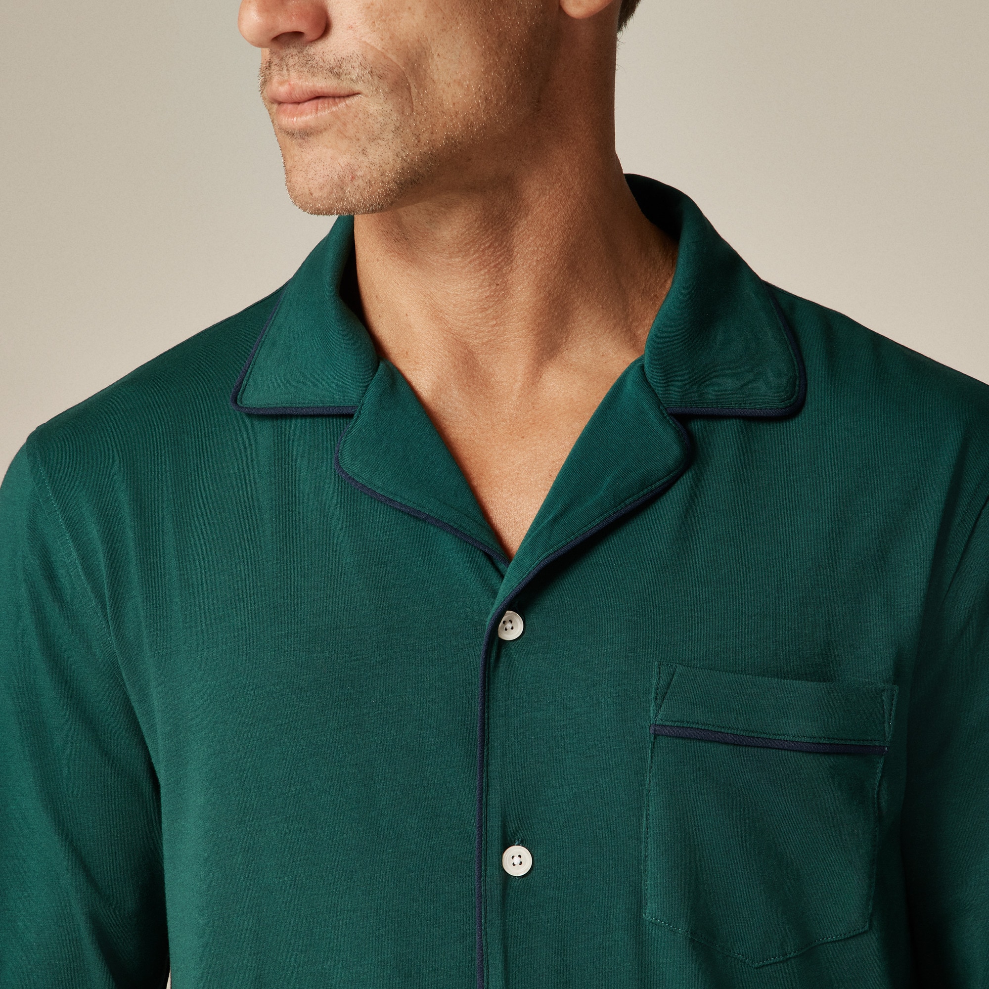 Pajama set in cotton-blend jersey