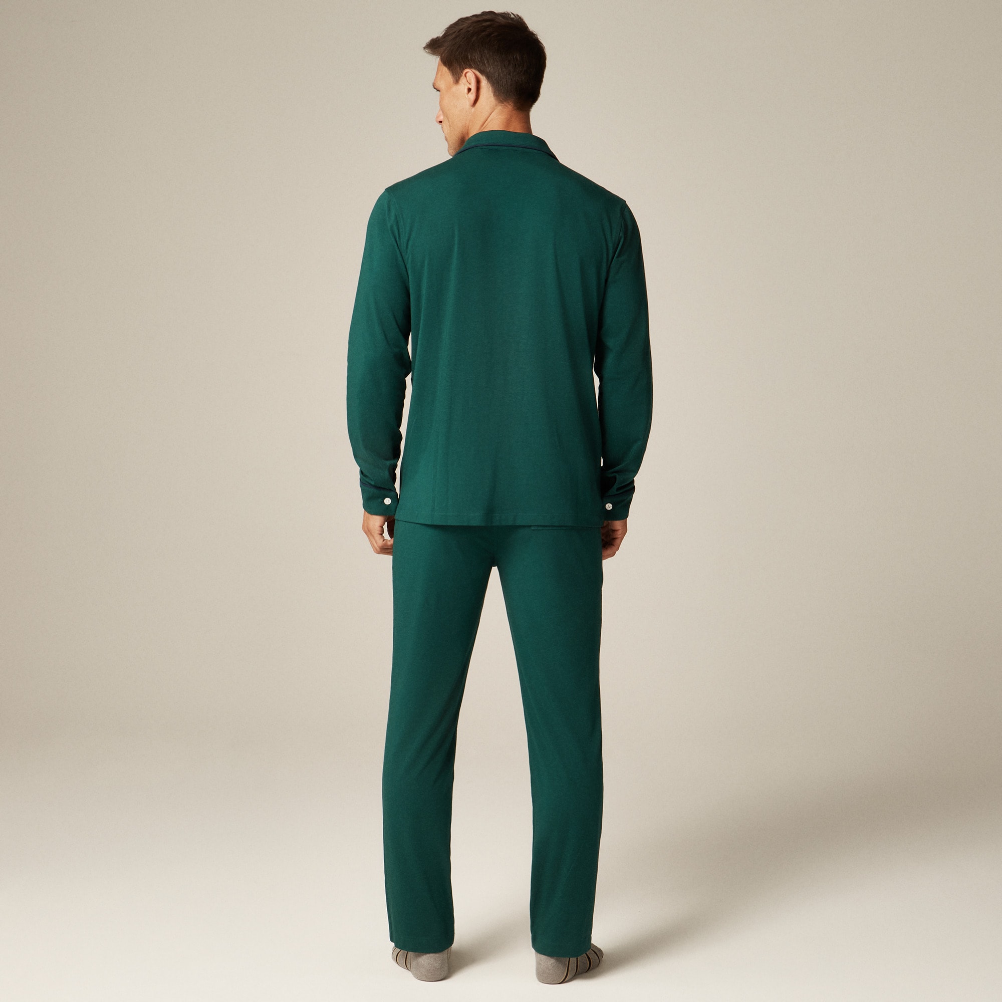 Pajama set in cotton-blend jersey