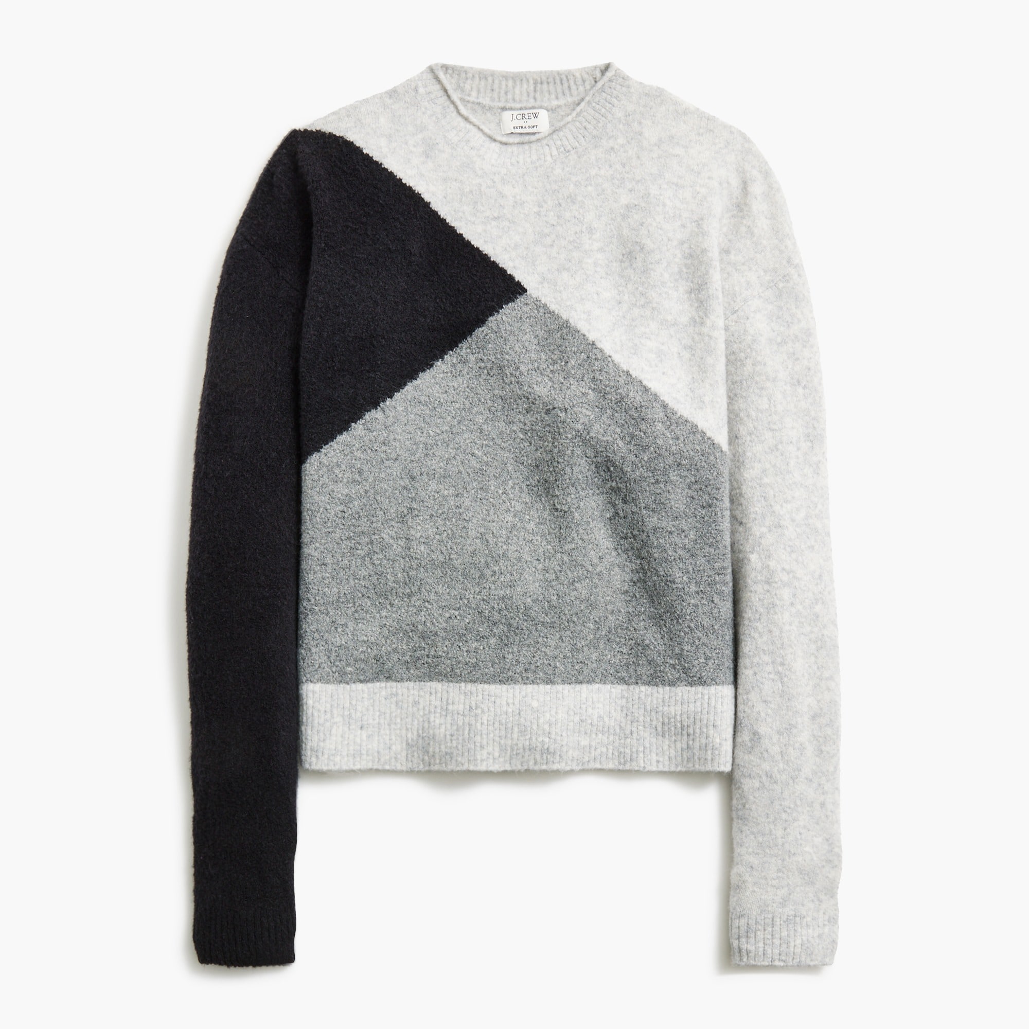 Factory Colorblock Mockneck Sweater In Extra soft Yarn For Women