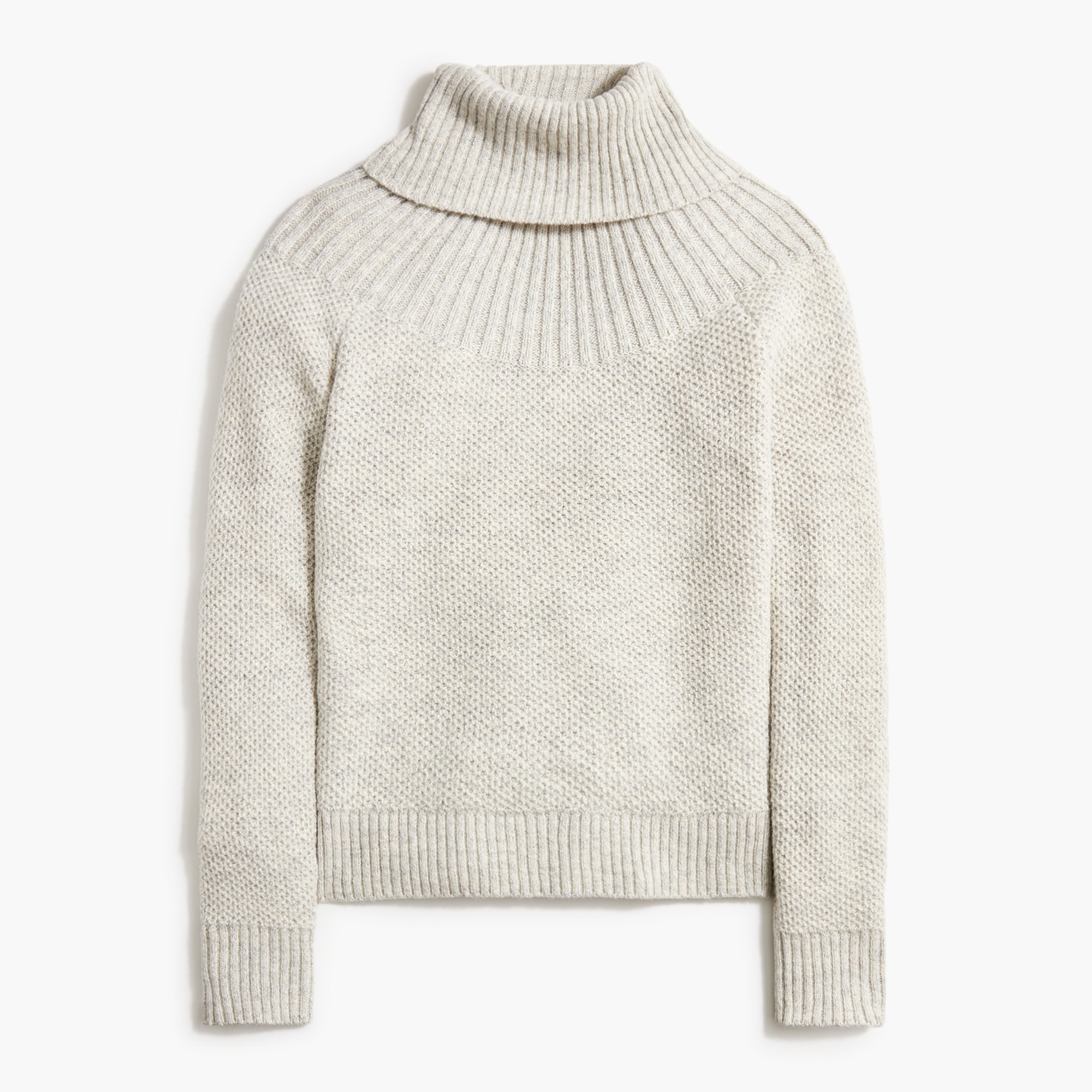 mixed-stitch turtleneck sweater for women