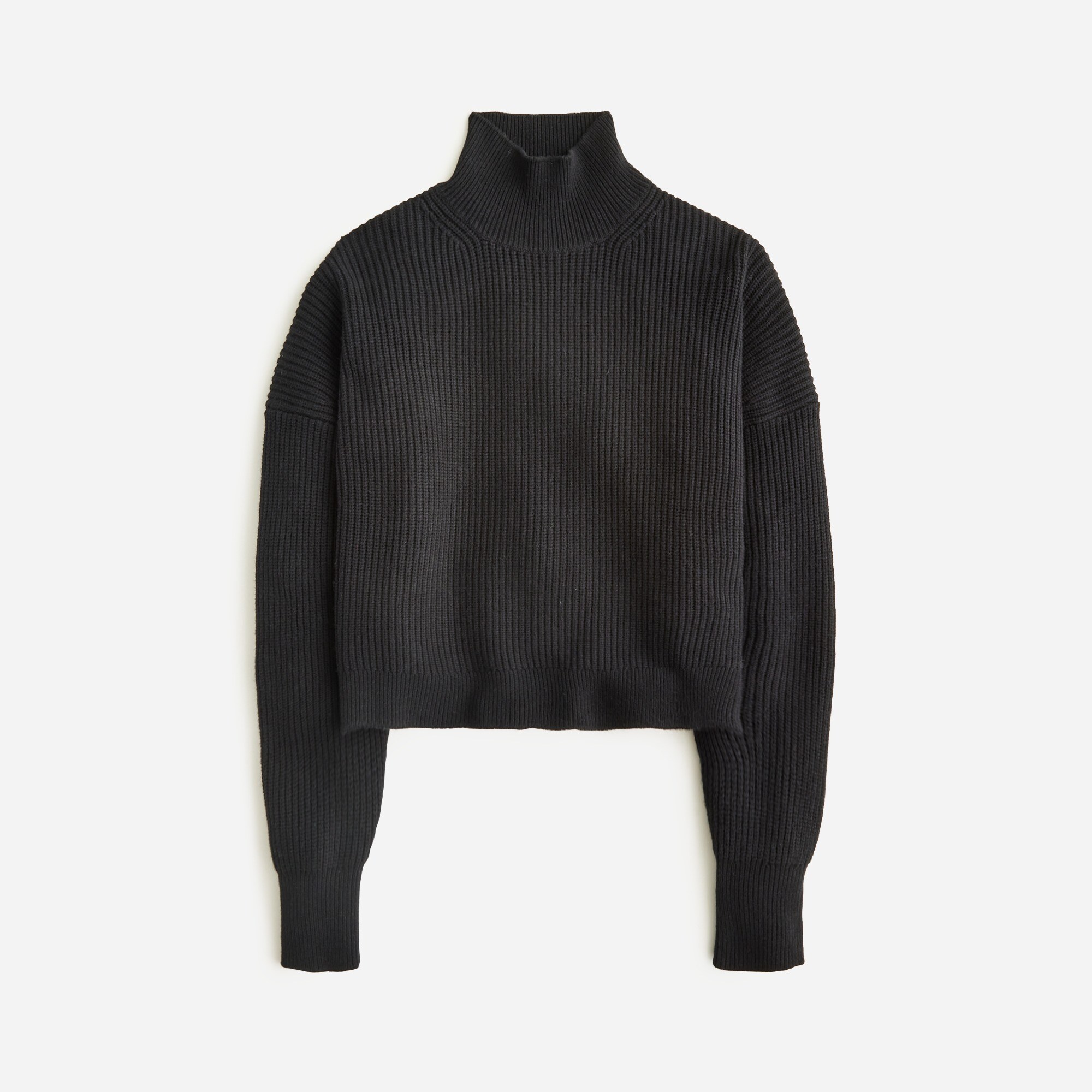 Ribbed turtleneck sweater in stretch yarn