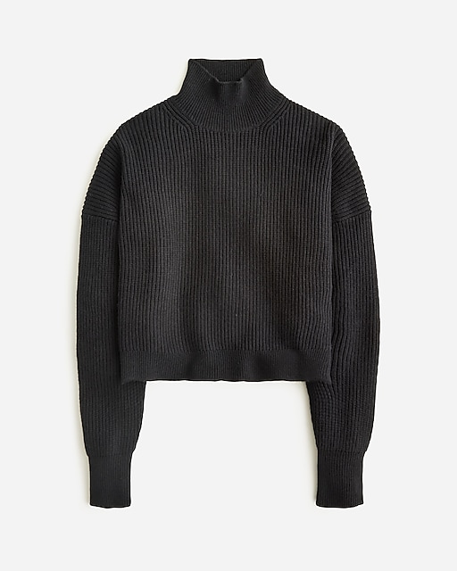  Ribbed turtleneck sweater in stretch yarn