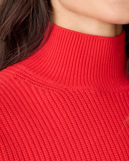 J.Crew: Ribbed Turtleneck Sweater In Stretch Yarn For Women