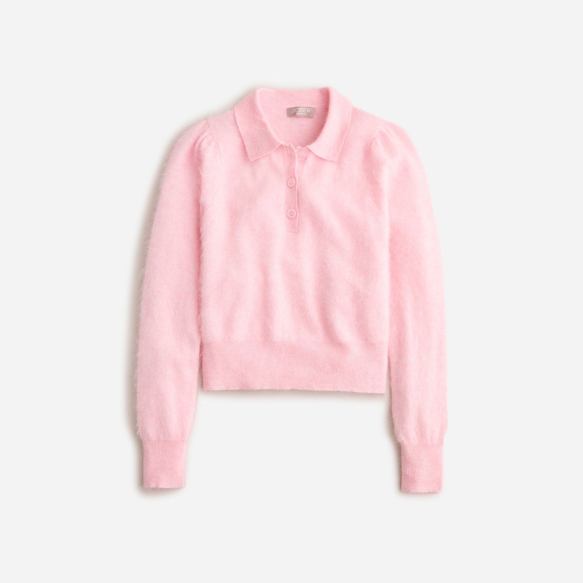 Brushed cashmere sweater-polo