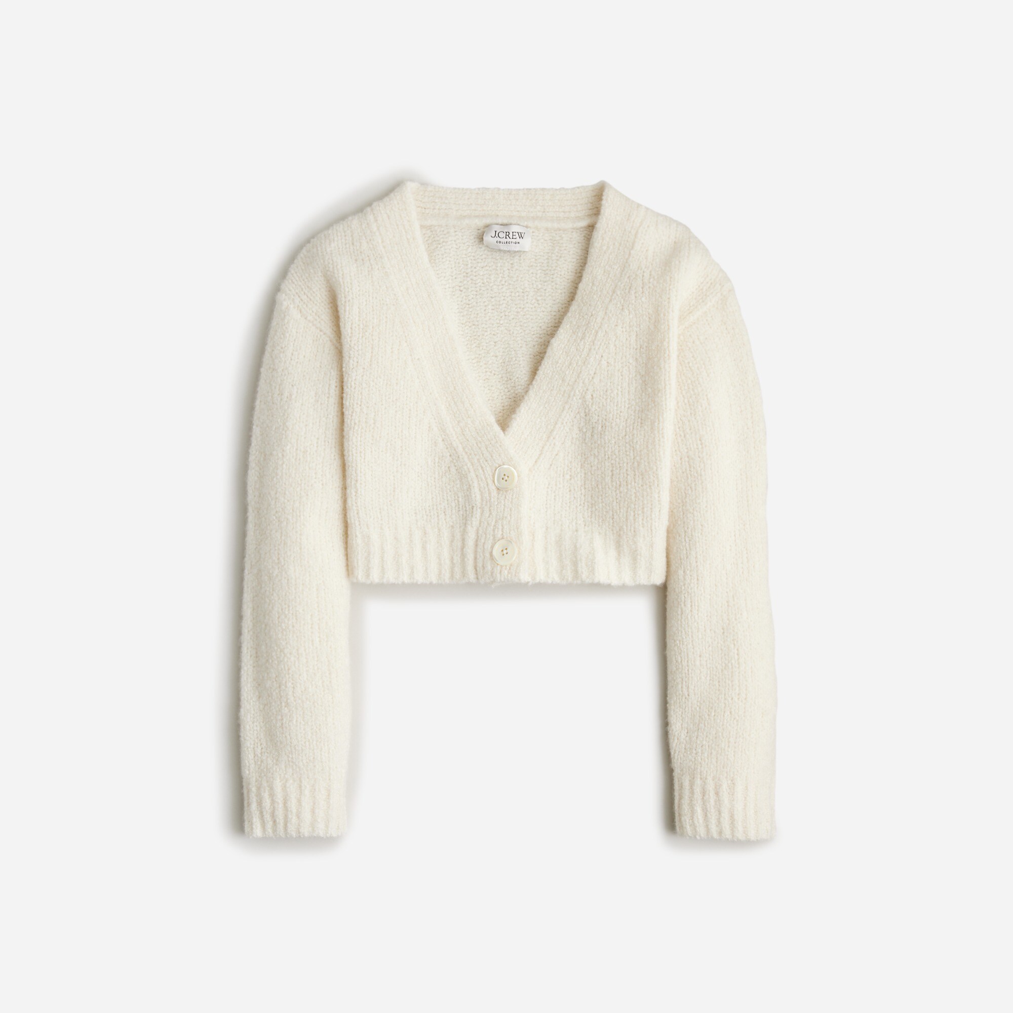 Collection cashmere cropped cardigan sweater
