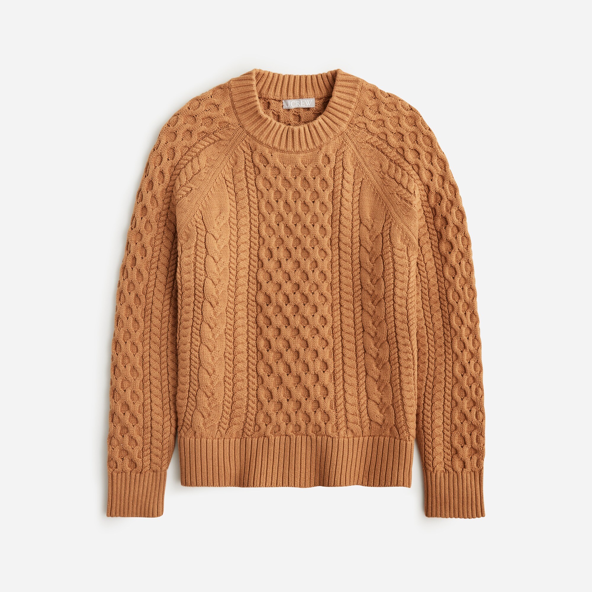  Cable-knit crewneck sweater