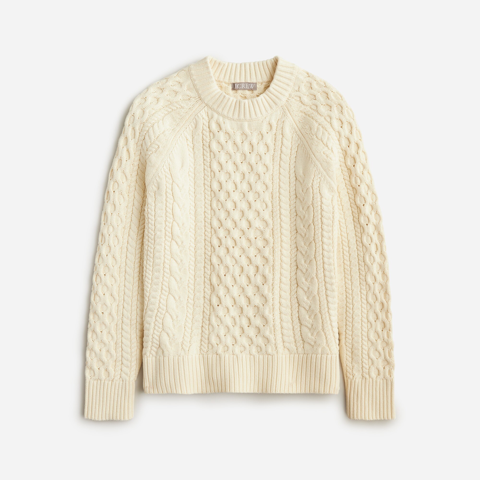  Cable-knit crewneck sweater