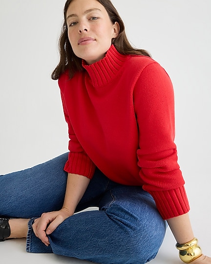 j.crew: cotton turtleneck sweater for women