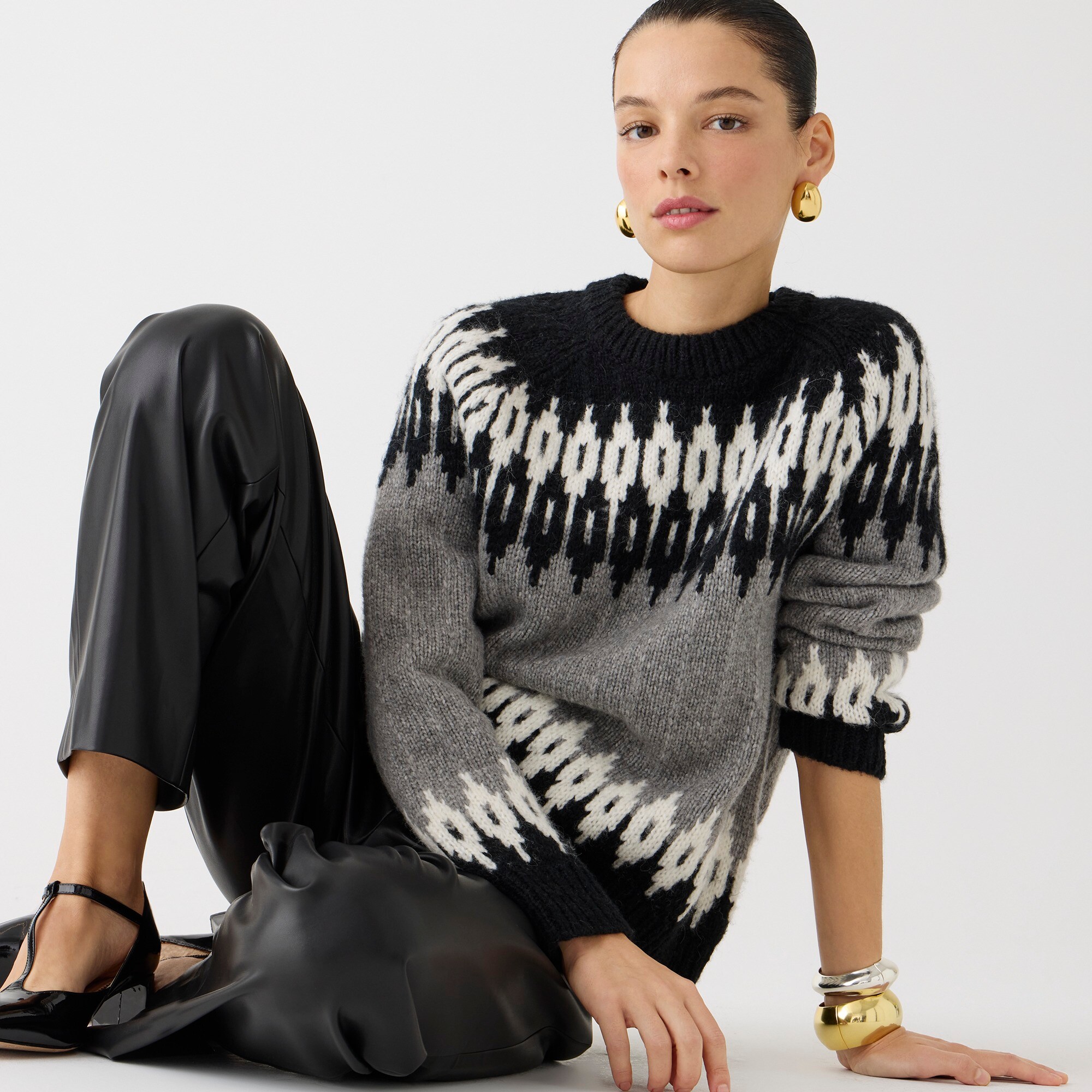 j.crew: fair isle crewneck sweater for women