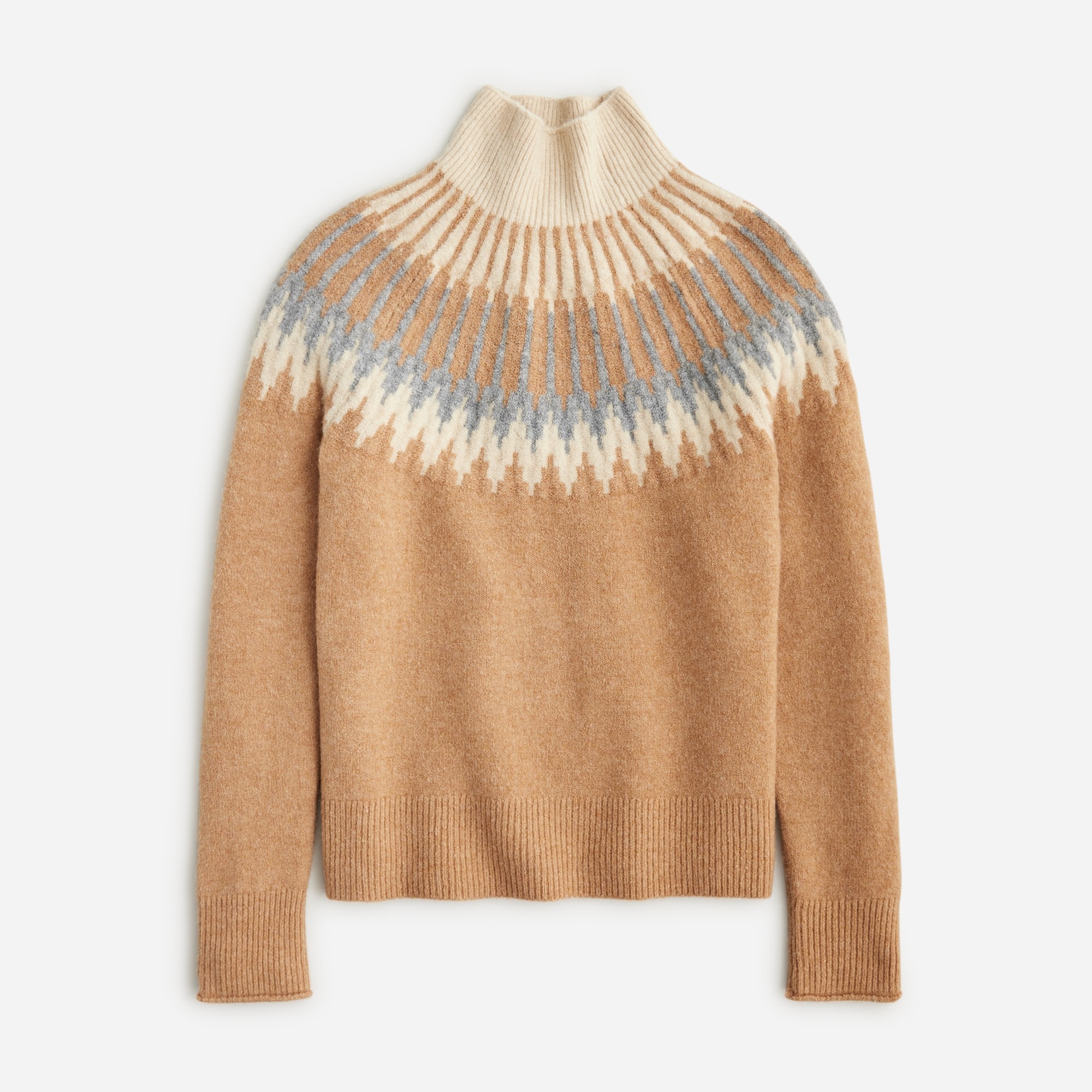 Fair Isle turtleneck sweater in Supersoft yarn