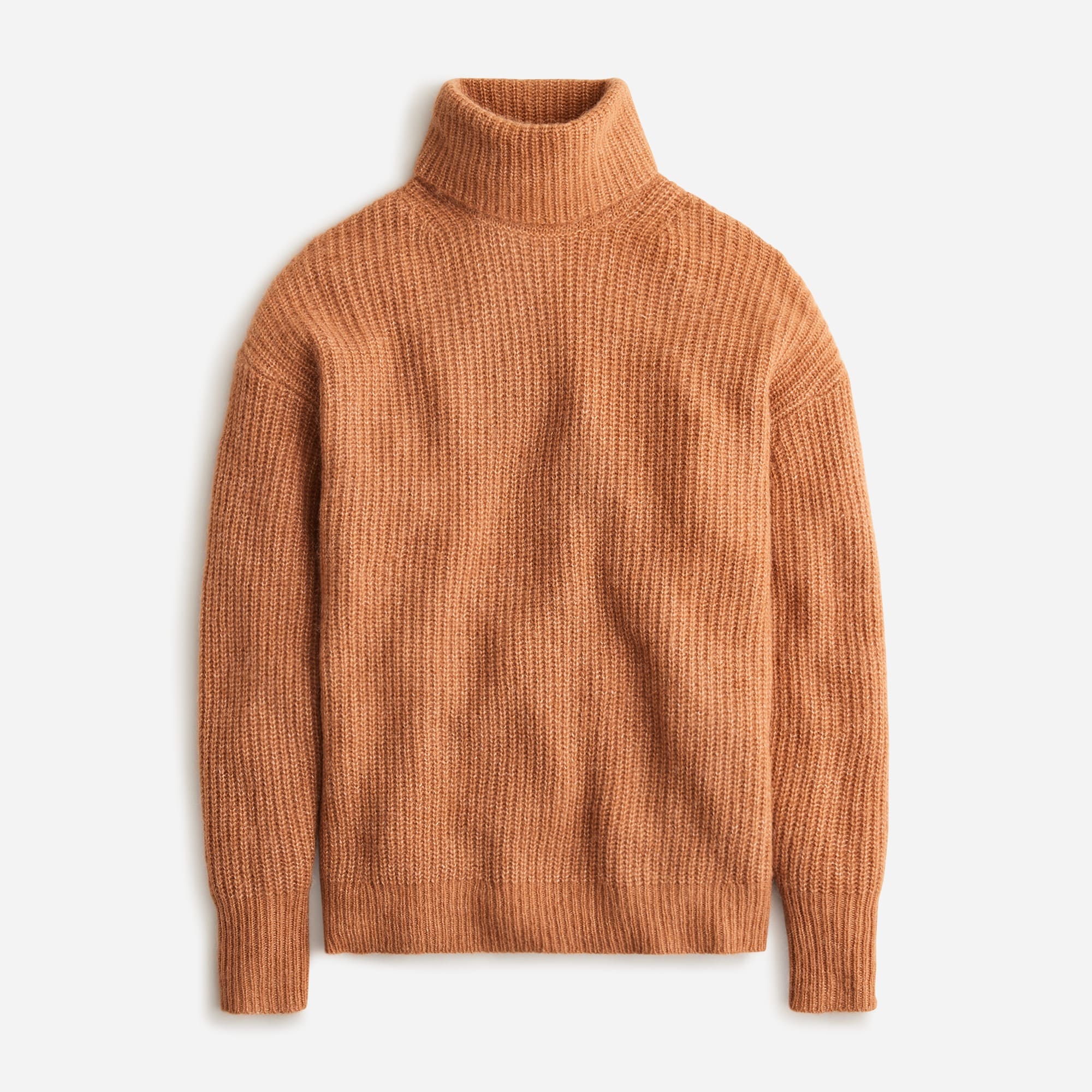  Relaxed turtleneck sweater in brushed yarn