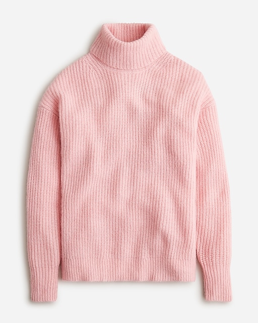  Relaxed turtleneck sweater in brushed yarn