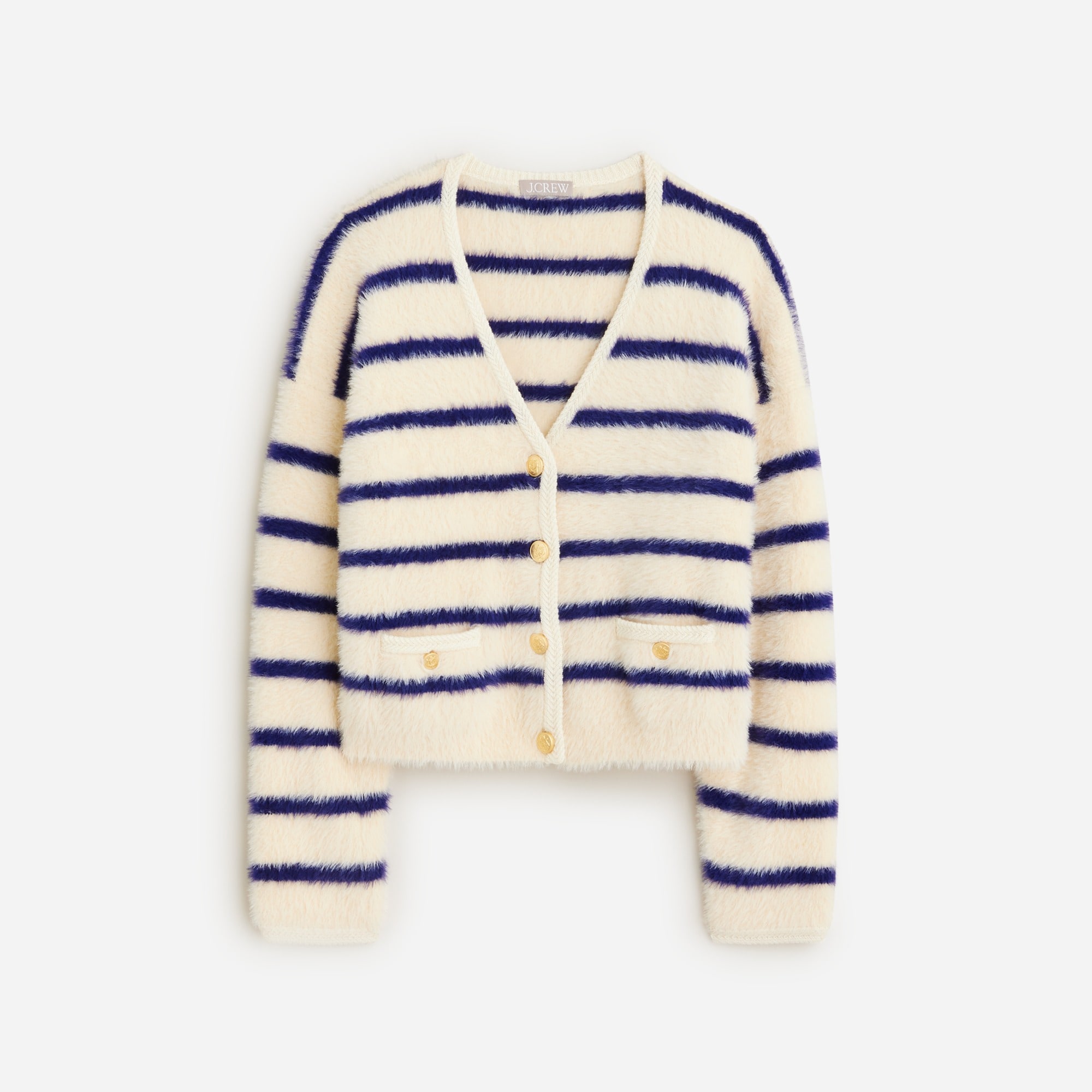  Sweater lady jacket in striped brushed yarn