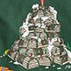 Made-in-the-USA penguin cocktail graphic T-shirt BLUE PENGUIN PARADE GRA 