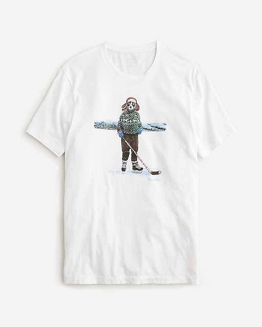 mens Broken-in T-shirt with dog graphic